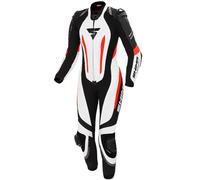 SHIMA Miura RS Tuta in pelle da moto monopezzo da donna, nero-bianco-rosso, taglia 42 per donne