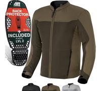 SHIMA OPENAIR Giacca Moto Donna Uomo- Leggera e Traspirante Giubbotto moto donna estiva in trete con protezioni per schiena, spalle e gomiti, con regolazione (Uomo, Marrone, XXL)