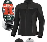 SHIMA Openair Giacca tessile moto da donna, nero, taglia XL per donne