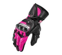 SHIMA RS-3 Guanti Moto Estivi Donna Pelle Lungo Ventilato Perforato Omologati Guanto per Motocicletta Touchscreen Ventilata Scooter Protettore Rinforzato Abbigliamento Racing (Donne, Rosa, XS)