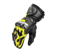 SHIMA RS-3 Guanti Moto Estivi Uomo Pelle Lungo Ventilato Perforato Omologati Guanto per Motocicletta Touchscreen Ventilata Scooter Protettore Rinforzato Abbigliamento Racing (Uomini, Fluo, XXL)