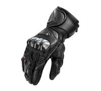 SHIMA RS-3 Guanti Moto Estivi Uomo Pelle Lungo Ventilato Perforato Omologati Guanto per Motocicletta Touchscreen Ventilata Scooter Protettore Rinforzato Abbigliamento Racing (Uomini, Nero, M)