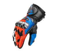 SHIMA RS-3 Guanti Moto Estivi Uomo Pelle Lungo Ventilato Perforato Omologati Guanto per Motocicletta Touchscreen Ventilata Scooter Protettore Rinforzato Abbigliamento Racing (Uomini, Blu, S)