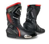 Shima RSX-6 Men, Scarpe Moto Uomo | Rinforzate Stivali Moto Uomo in Pelle, Supporto alla Caviglia, Suola Antiscivolo, Impugnatura del Cambio (Rosso Fluo, 43)