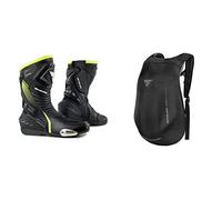Shima RSX-6 Men, Scarpe Moto Uomo | Rinforzate Stivali Moto Uomo in Pelle, Supporto alla Caviglia, Suola Antiscivolo, Impugnatura del Cambio (Fluo, 44) AYRO Backpack