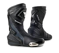 SHIMA RSX-6 Men, Scarpe Moto Uomo | Rinforzate Stivali Moto Uomo in Pelle, Supporto alla Caviglia, Suola Antiscivolo, Impugnatura del Cambio (Nero, 45)