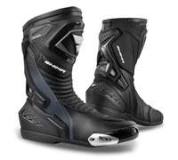 SHIMA RSX-6 Men, Scarpe Moto Uomo | Rinforzate Stivali Moto Uomo in Pelle, Supporto alla Caviglia, Suola Antiscivolo, Impugnatura del Cambio (Nero, 45)