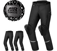 SHIMA RUNNER Pantaloni Moto Uomo con Protezioni AIRFORCE Protettori per Ginocchia Motos Tuta Moto Abbigliamento Armatura Protezione Estivi Pantalone Protective (Uomini, Nero, S)