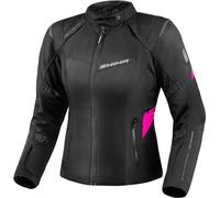 SHIMA RUSH Giacca Moto Donna con Protezioni 4 Stagioni | AIRFORCE Paraschiena | Giacchetta da Moto Impermeabile Estiva Tuta Pantaloni Touring (Rosa, Donna, Giubbotto, Taglia XL)