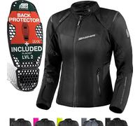 SHIMA RUSH Giacca Moto Donna con Protezioni 4 Stagioni | AIRFORCE Paraschiena | Giacchetta da Moto Impermeabile Estiva Tuta Pantaloni Touring (Nero, Donna, Giubbotto, Taglia 3XL)
