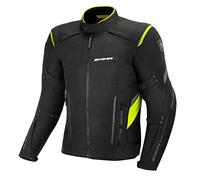 SHIMA Rush impermeabile Moto Tessile Giacca, nero-giallo, taglia S per maschi
