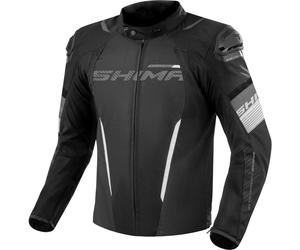 SHIMA Solid 2.0 impermeabile Moto Tessile Giacca, nero-bianco, taglia XL per maschi