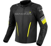 SHIMA Solid 2.0 impermeabile Moto Tessile Giacca, nero-giallo, taglia 2XL per maschi