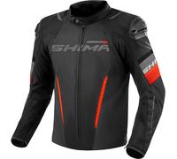 SHIMA Solid 2.0 impermeabile Moto Tessile Giacca, nero/rosso, Taglia 4XL