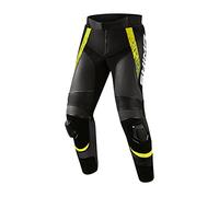 SHIMA STR 2.0 Motorcycle Pants - Pelle, Pantaloni Sportivi con Protezioni per Fianchi e Ginocchia, cursori per Le Ginocchia, Pelle Perforata, per Tuta 2 Pezzi (Nero/Fluo, 54)