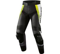 SHIMA STR 2.0 Pantaloni Moto in Pelle, nero-bianco-giallo, taglia 48 per maschi