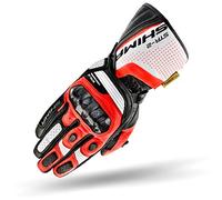 Shima Str-2 Gloves Red Fluo, Guanti Lunghi in Pelle Touchscreen in Moto Per Uomo (Rosso Fluo, S)