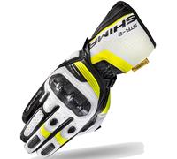 SHIMA STR-2 Guanti da moto, nero-bianco-giallo, taglia L per maschi