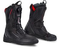 SHIMA STRATO Stivali Moto Uomo - Traspirante, Rinforzate Stivali Moto Turismo con Sistema di Chiusura Rapida ATOP, Pannelli Riflettenti (Nero, 48)