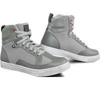 SHIMA SX-2 Scarpe da moto da Donne | In Pelle, Traspiranti, Scarpe da Equitazione Stradale Rinforzate con Supporto Alla Caviglia, Suola Antiscivolo, Impugnatura per il Cambio di Marcia (Grigio, 36)