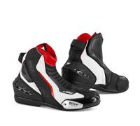 SHIMA SX-6 Stivali da moto traforati, nero-bianco-rosso, taglia 45 per maschi