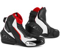 SHIMA SX-6 Stivali da moto traforati, nero-bianco-rosso, taglia 44 per maschi