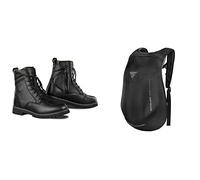 SHIMA THOMSON, Scarpe Moto Uomo | Rinforzate Stivali Moto Uomo in Pelle, Supporto alla Caviglia, Suola Antiscivolo, Impugnatura del Cambio (Nero, 44) AYRO Backpack