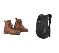 SHIMA THOMSON, Scarpe Moto Uomo | Rinforzate Stivali Moto Uomo in Pelle, Supporto alla Caviglia, Suola Antiscivolo, Impugnatura del Cambio (Marrone, 43) AYRO Backpack