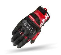 SHIMA X-BREEZE 2 Guanti Moto Uomo - Guanti Ventilati, Touchscreen, Estiva Textil con Protettore Nocche in Carbonio, Palmo Rinforzato (Rosso, S)