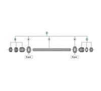 SHIMANO ASSE COMPLETO MOZZO POSTERIORE FH-TX505
