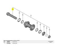 Shimano Tiagra Hb-rs470 Front Hub Axle Argento 142 mm Black