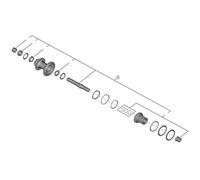 Shimano Fh-m9111 Hub Axle Bianco 148 mm
