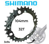 Shimano Bicicletta Manovella Ricambio Corona Deore FC-M590 32T Nero
