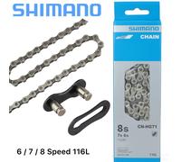 Shimano Catena CN-HG71 MTB City Ebike 116L 7/8v Con Quick-Link Argento