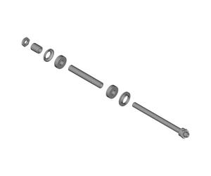 SHIMANO Complete Hub Axle - FH-QC400-HM-B componente bici per compatibilità