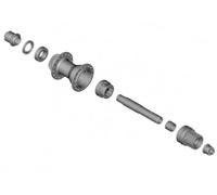 SHIMANO Complete Hub Axle - FH-QC500-MS-B componente bici per compatibilità