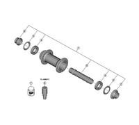 Shimano Cuscinetti 17x30x7 Cn Wh-m8200f/r Steel
