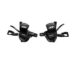 Shimano Deore XT, Coppia Comandi Cambio con Collarino, Nero, 2/3x11V