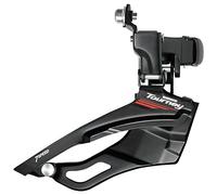 Shimano Deragliatore anteriore Tourney FDA073 con morsetto superiore e trazione inferiore, nero, 7-8 velocità.