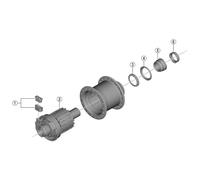 SHIMANO Dh-Ur708-3D Gruppo dynamo Black One Size