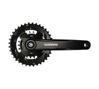 Shimano FC-MT101 - Guarnitura 2 x 9 velocità, 36-22Z, lunghezza del braccio: 175 mm, 2020 MTB, colore: nero