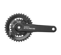 Shimano Cues Fc-u4010 2s Crankset Argento 175 mm / 36/22t