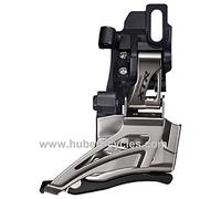 Shimano FD-M9025, Deragliatore Doppia, 34-38D, 66-69, Nero/Argento