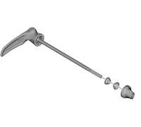 SHIMANO Fh-T610 Elementi di fissaggio a sgancio rapido Silver/Black 173 mm