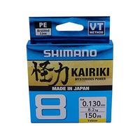 SHIMANO Kairiki 8, 150 metri, giallo, 0,060 mm/5,3 kg, filo da pesca intrecciato 59WPLA58R30