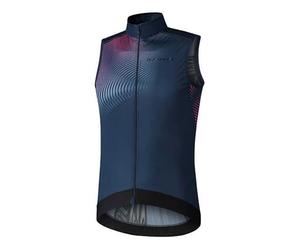 SHIMANO Gilet unisex S-phyre Wind Winter Vest Print, Nero, L