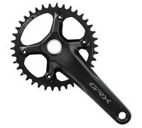 Shimano Grx 610 Crankset Argento 175 mm / 38t Black