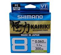 SHIMANO KAIRIKI 8 MANTIS GREEN 300MT - COLORE: VERDE, DIAMETRO (MM): 0.10, LUNGHEZZA: 300 MT, CARICO (KG): 6.50