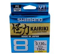 SHIMANO Kairiki 8, 150m, giallo, Treccia da pesca intrecciata 8 volte