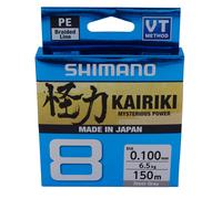 SHIMANO Kairiki 8, 150m, Luce-grigio, Treccia da pesca intrecciata 8 volte